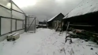 Большая теплица зимой