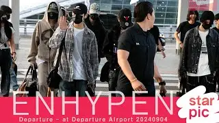 엔하이픈 '아침부터 멋진 모습으로!'  [STARPIC] / ENHYPEN Departure - at Departure Airport 20240904