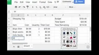 Creating a budget sheet in Google Sheets