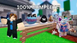 100% COMPLETING THE 2025 EGG HUNT EVENT! (Roblox Bedwars)