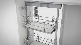 Extractable column mechanism with telescopic guide rail Inoxa 850 - installation - shopmancini.com