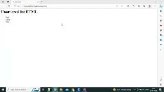 How to create Unordered list in HTML