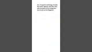 What is Hungarian mythology?