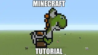 Minecraft Pixel Art Tutorial - Yoshi (Super Mario World)