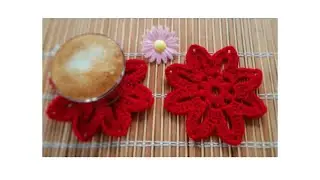 TUTORIAL: Valentine's Day Single Crochet Coaster / Modular Crochet Pattern / Easy Star!