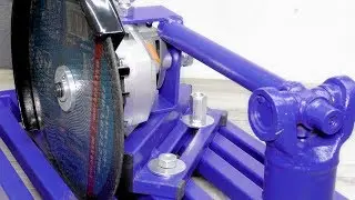 How to make a metal saw from a  angle grinder and driveshaft