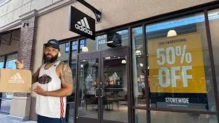 50% OFF AT THE ADIDAS OUTLET !!