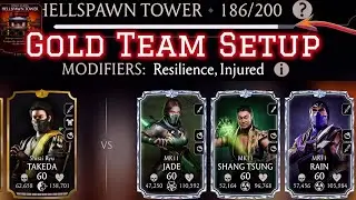 Fatal Hellspawn Tower Battle 186 MK Mobile | Gold Team & Talent Tree Setups