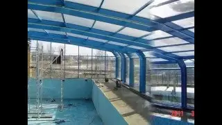Retractable pool enclosures,sliding pool enclosures /acoperiri de piscina glisante.