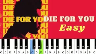 The Weeknd - DIE FOR YOU - Easy Piano Tutorial