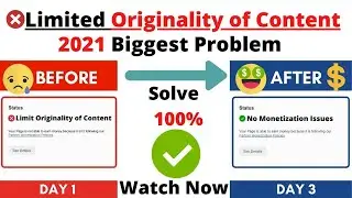 Fix 100%-2021| Limited Originality of Content Facebook Solution/fix/appeal/monetization | Learnum