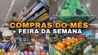 COMPRAS DO MÊS PARA UM CASAL | VALOR TOTAL DA NOSSA COMPRA | FEIRA DA SEMANA