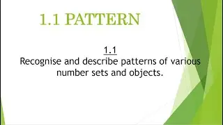 KSSM F2 CH1 NUMBER PATTERNS & SEQUENCES