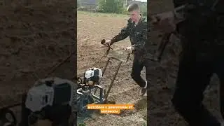 Самодельный мотоблок с двигателем от триммера