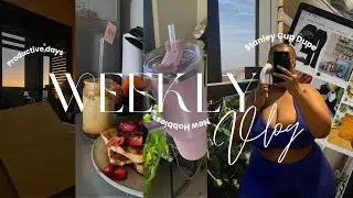 #ReinventingHer 🦋| Realistic Productive Days in my life... Stanley Dupe, Grocery Hauls, New Hobbies?