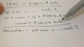 Convert Nautical Mile to Inch (nmi to inch) - Formula, Example, Solution