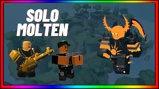 [12-13 Mins] Solo Molten with Golden Mini and Shotgunner | Tower Defense Simulator | Roblox