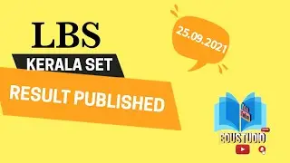 Kerala LBS SET Result published|July 2021