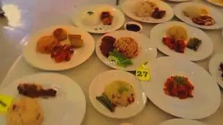 Different courses of meal