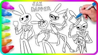 Coloring Pages The AMAZING DIGITAL CIRCUS - Jax. Coloring Character from digital circus show