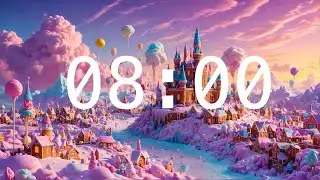 8 Minute Countdown Timer with Alarm | Relaxing Music | Timers for the Classroom | Candy Land 🍭