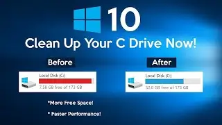 Windows 10 - Run Disk Cleanup - Recover Space on Hard Drive - Delete Old Unwanted Files
