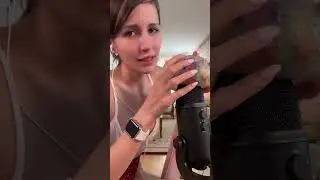 Russian girl playing with a big black microphone 🥰🥰