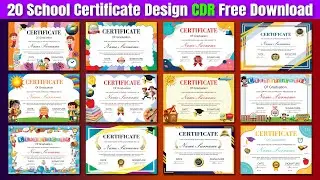School Certificate CDR Free Download | Certificate CDR File Free Download 