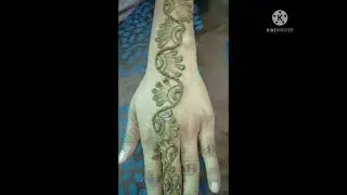 Easy simple mehndi design- Cotton bud mehndi design back hand #simplemehndi #cottonbudmehndi