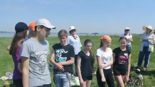 Алексевские школьники поют песни на Камских играх.
