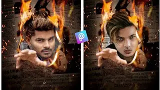 PicsArt Editing Tutorial | Newspaper  fire Heavy PicsArt Photo Manipulation of 2020