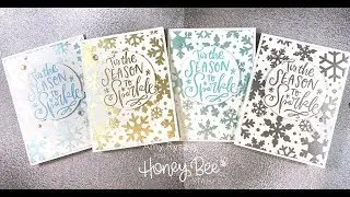 Foiled Backgrounds without Foiling? Snowfall Stencil Cards with Amy Rysavy