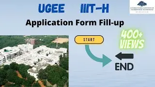 UGEE 2021 IIIT-H Application form Fill up 🤴 || Start to End  