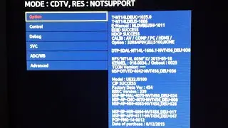 SAMSUNG TV Hidden Service Menu/Mode
