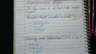 Developmental stages| Human development| Easy Notes|