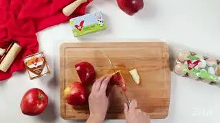 Карамельный пирог с яблоками