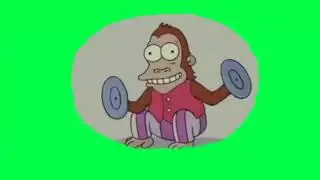 Футаж в голове обезьяна