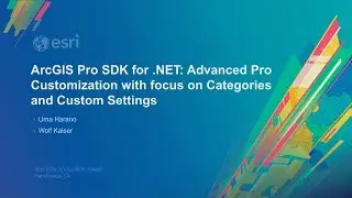ArcGIS Pro SDK for .NET: Advanced Pro Customization with Focus on Categories and Custom Settings