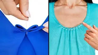 Amazing tricks - how to downsize a wide neckline easily! Miarti 🧵✂️