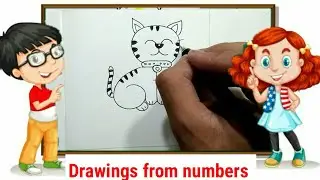 step by step drawing for kids from numbers || easy drawing for kids ||how to draw with numbers