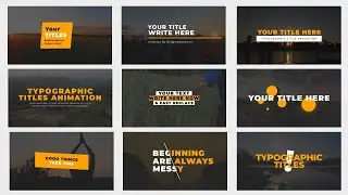 Typographic Titles After Effects Template | Kinetic Typography | Text Animation