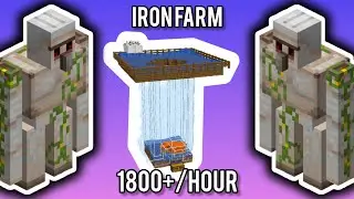 1800+ IRON/HOUR Iron Farm | Minecraft 1.20 Redstone Tutorial