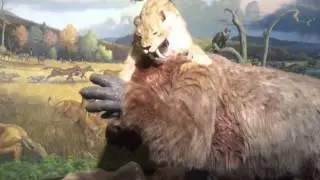 La Brea Tarpits - Creepy Animatronic Saber-toothed Cat vs. Sloth