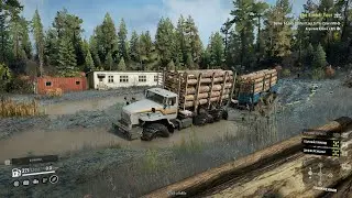 SnowRunner. Карта Downhill Remastered. Мод Урал 