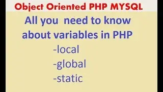 PHP MYSQLi TUTORIAL 2 VARIABLES