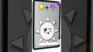 Satisfying Color Blending 🌞🌝☂=❓ Art #procreate #shorts #ipad #arttiktok #Satisfyingart @ArtwithA