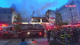 Big fire in Harlem 125th st Lazarus dept store.