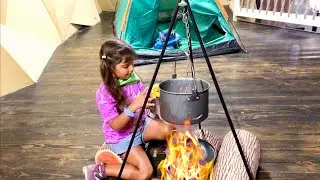 Funny time with Olivia and Nikol in the city of kid’s professions