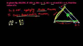 Basic Proportionality Theorem of Triangle Example 2