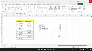 Excel COUNT COUNTA COUNTBLANK Functions - Excel Tutorial 22